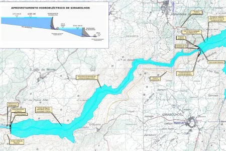 Presa, central e instalaciones de Boguera (Portugal)