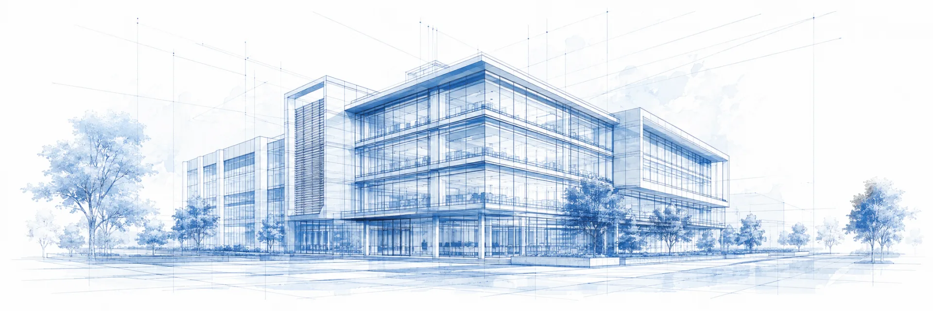 Ilustración técnica de un edificio